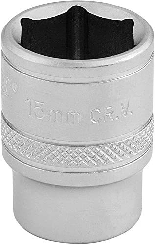 Draper D-Mm/Ms Square Drive 6 Point Metric Socket, Blu, 15 Mm, 3/20,3 Cm
