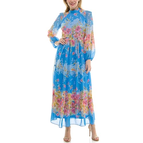Image of Maison Tara Women's Printed Long Sleeve Maxi Dress