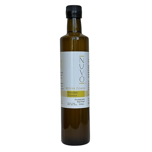 Nuvo Aceite de Oliva Vinagre Balsámico Blanco de Módena, Infundido con Limón Meyer, Vinagre Auténtico Tradicional - Sin Azúcares y Caramelos