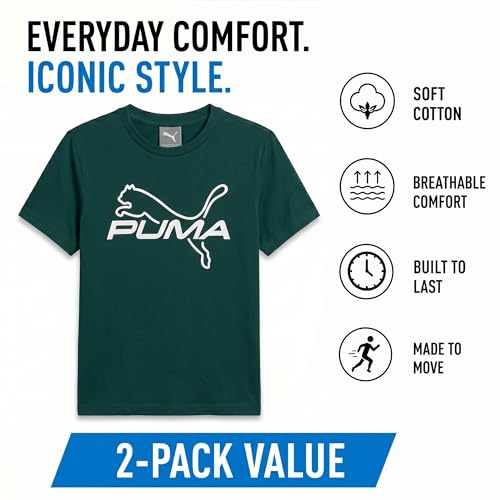 Image of PUMA Boys T-Shirts Athletic Crewneck Short Sleeve Tees (Sizes S-XL)