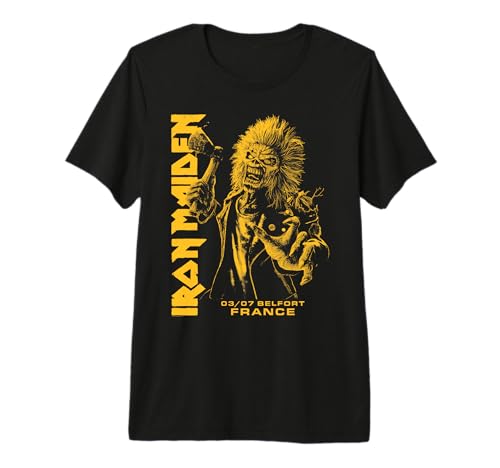 Iron Maiden Run for Your Lives Tour Belfort T-Shirt Haut de Gamme