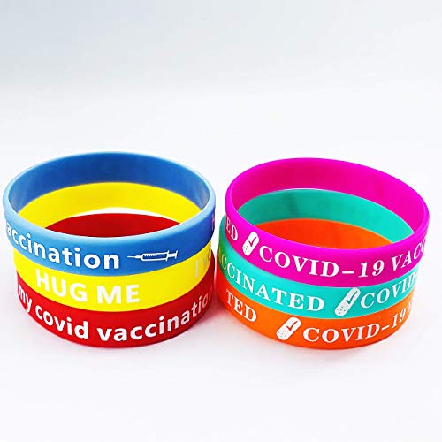 image for NC 18packs Covid Wristbands ,Vaccination Silicone Bracelets for COVID-