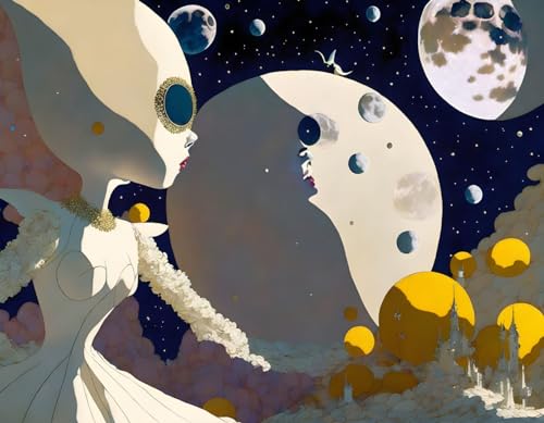 Why the Moon Is So Sad ? L'art poétique sur toile 58 x 90 cm pour chambre