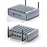 VENOEN Firewall Micro Appliance Celeron J4125, Fanless Firewall Mini PC 2.5gbe, i225 NICs 4 Lan Port, HD, VGA, Wifi, SIM-slot, 8GB DDR4 RAM 128GB SSD, Small Server pc Router PC, AES NI, WatchDog - Image 2