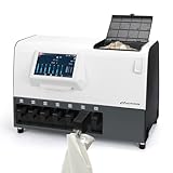 NUCOUN C600 Coin Counter Machine, Heavy Duty 7-Pocket USD Coin Sorter and CBD-01 Coin Tube Connector Set