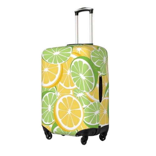 Lemon And Lime Lemonade Green Pattern Luggage Protector, Scratch Travel Suitcase Cover Suitcase Fits 18-32 Inch Luggage4