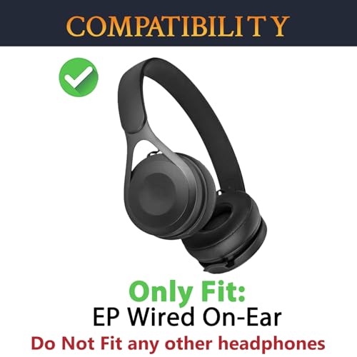 SOULWIT Almohadillas Profesionales de Repuesto para Auriculares Beats EP On-Ear con Espuma de Alta Densidad para Aislamiento de Ruido - EP PL Negro miniatura 2