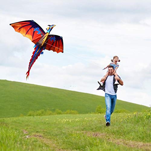 Kuashidai Riesiger Drachen für Kinder und Erwachsene, leicht zu fliegender Drache mit Schwanz für Strandausflüge, Park… – Bild 3