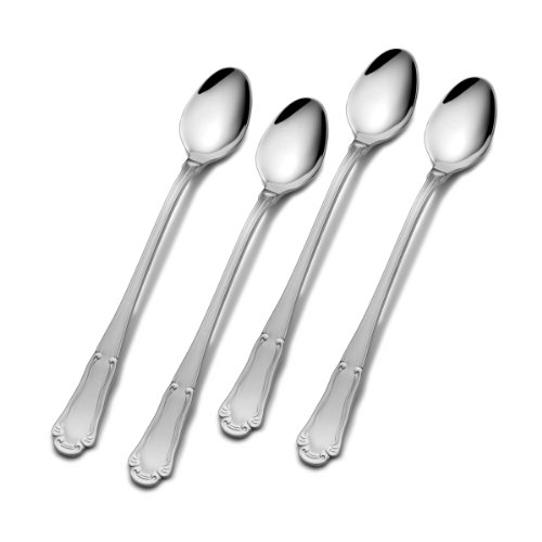 Wallace Hotel 18/10 Stainless Steel Iced Beverage Spoon, Set of 4