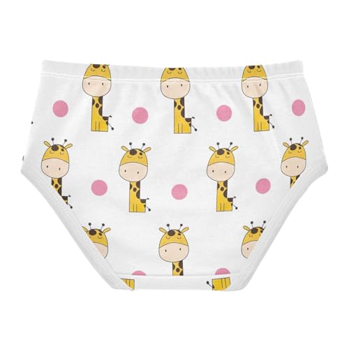 Cute Cartoon Giraffes White Toddler Underwear Custom 2t Cotton Panties Little Girl Cartoon Briefs Underpants2