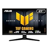 ASUS TUF Gaming VG279QM5A 27 Zoll Full HD Monitor (240 Hz, 0.3ms GtG, G-Sync, FreeSync, Adaptive Sync, ELMB, GameFast Input, HDR10, Fast-IPS Panel, 16:9, 1920x1080, DisplayPort, HDMI, Speaker)