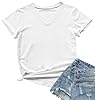 VVNTY Womens V Neck Short Sleeve T Shirts Summer Tops 2025 Casual Loose Tees Trending Now Tshirt (White1,XXL) #3