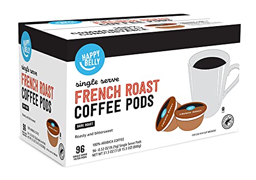 Happy Belly French Roast Compostable Coffee Pods (Dark Roast), Compatible with K-Cup Brewer, 96 Count - image 6