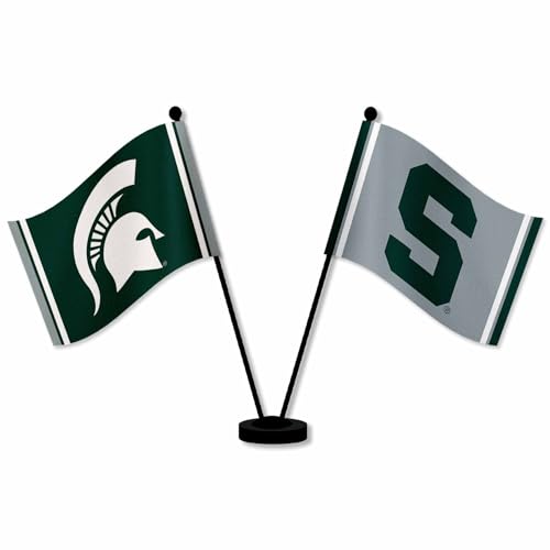 Drapeaux de bureau Michigan State Spartans pour décoration de table