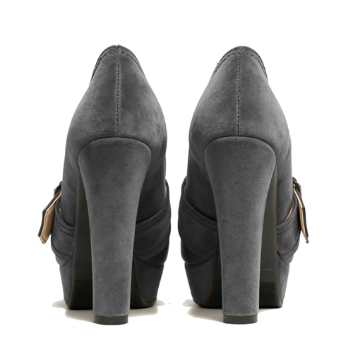 Image of SHODENSE Women Vintage Chunky Platform Loafers Pumps Tassel Round Closed Toe Slip On Suede Block High Heel Dress Loafer Shoes Buckle Strap Oxford Loafers Fringe Pump Dressy Chic Sexy Y2k 4-11 M US