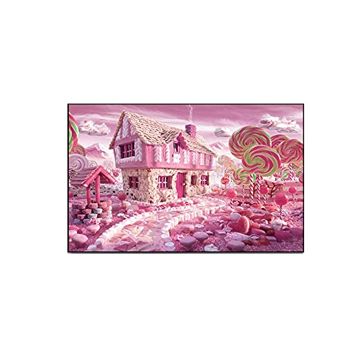 Diamond painting 5D complet maison de bonbons grand format pour illuminer les murs de votre salon