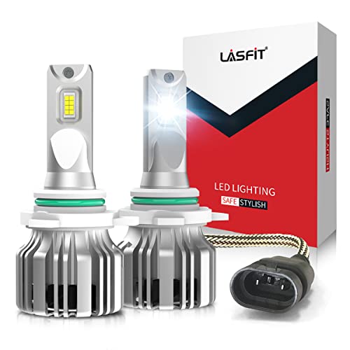 LASFIT 9012 HIR2 LED Light Bulbs, Super Bright 6000k 360 Adjustable Plug&play, Pack of 2