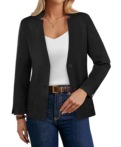 GRACE KARIN Women Business Work Cardigan Sweater Blazer Trendy Stretch
