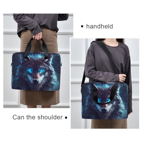 Bolsa para portátil Alaza Blue Eyed Wolf con correa miniatura 2