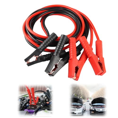 DYUEE Booster Cables Jump Start Leads Heavy Duty Battery Booster Charging Cables with Storage Bag Emergency Roadside Assistance for Petrol Diesel Cars Vans Trucks All Weather Use (4m 2500AMP)
