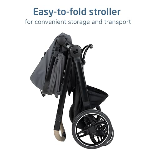 Maxi-Cosi Zelia Pro 5-in-1 Travel System with Mico Pro Infant Car Seat and Baby Stroller Combo, Reversible Seat, Large Wheels, Adjustable Handle, Newborn to Toddler, Lightweight, Sea Salt - image 6