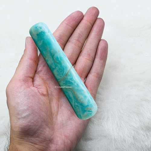 Image of Caribbean Calcite Crystal Wand - Smooth Crystal Wand for Energy Healing, Chakra Balancing, Meditation and Home Decor - Crystals and Healing Stones for Gift