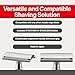 Feather - All Stainless Steel Double Edge Safety Razor AS-D2 - Luxurious Single Blade Razor for Men with Heavy Weight Handle - Built for Closer Shave - Includes 5 Hi-Stainless Blades - Made in Japan