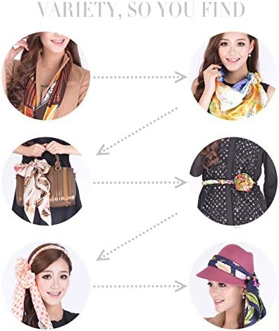 Sciarpa Di Seta Quadrata Donna Con Stampa Retro A Strisce - Accessorio Elegante Per Testa E Collo