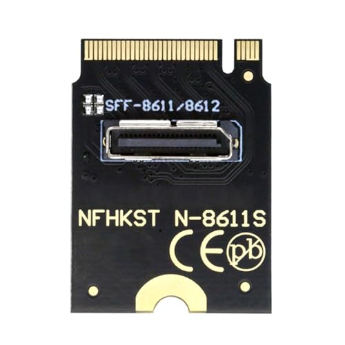 JUYAXIN Convertidores NVMe a SFF-8611 SFF-8612 - Adaptador vertical a tarjeta de conversión NVMe para 2230
