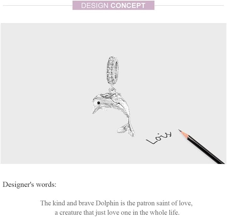 Pendentif dauphin en argent 925, une breloque marine d'exception
