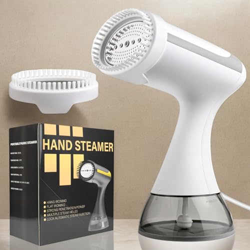 Defroisseur Vertical, 1600W Fer à repasser portable haute puissance pour la maison, le bureau, le voyage, réservoir d'eau de grande capacité de 400ML, Voyage Vapeur Steamer,Blanc