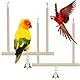 CINY 2pcs Vogelspielzeug Natürliche Schaukeln aus Massivem Holz, Ständer Für Vogelkäfige, Hängende Spielzeug-Haustierschaukel Mit Glocke Ahmt Ihren Natürlichen Lebensraum Nach, Papageien-Kauspielzeug