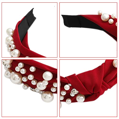 Headbands for Women's Hair Alice Band Fabric Headband Hair Accessories for Women Girls England Hair Accessories (Headband_2Pearl) - Image 2
