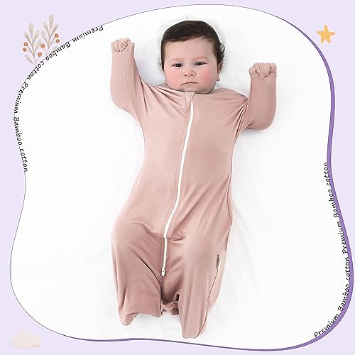 Image of PuppyPaws Baby Sleep Sack 2-Pack Set, Transitional Swaddle, Sleep Sack 3-6 Months, Wearable Blanket Baby with 2-Way Zipper Summer, 95% Rayon derived from Bamboo, 5% Spandex
