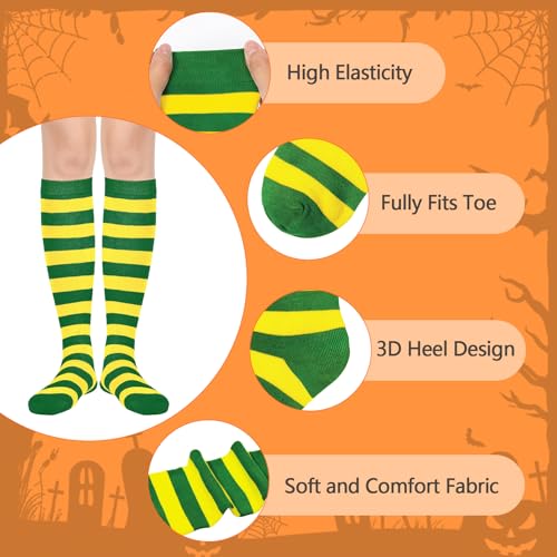 Image of American Trends Striped Knee High Socks for Women Thigh High Socks Long Leg Warmers