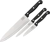 Chicago Cutlery Essentials 3-Piece Packaging Set, Black