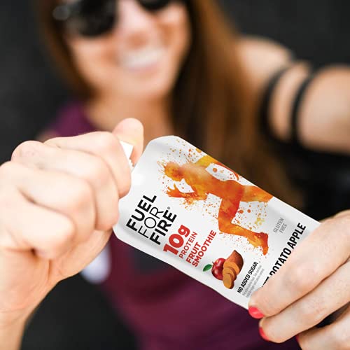 Fuel For Fire Protein Smoothie Pouch - Whey & Vegan Variety (9-Pk) | Healthy Snack & Recovery | No Sugar Added, Dietitian Approved | Functional Fruit Smoothies | Gluten Free, Kosher (4.5Oz Pouches) #TOP6