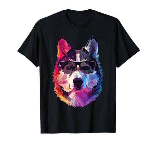 Lunettes de soleil cool Dog Dad Mom - Husky de Sibérie T-Shirt