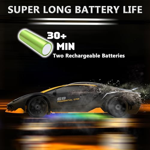 Image of RC Drift Car 1:24 Remote Control Car 4WD 15KM /H High Speed Racing Sport Car with LED Lights RC Cars Toy for Kids Boys Girls Adults Gifts Birthday Christmas