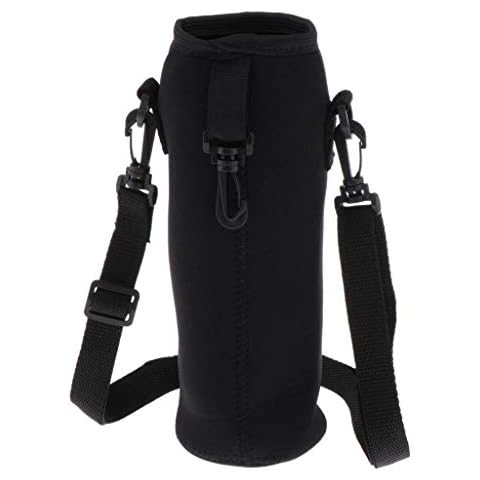 MagiDeal Water Bottle Carrier Bag Insulated Water Bottle Pouch Holder with Adjustable Shoulder Strap for Climbing Hiking Walking Cover