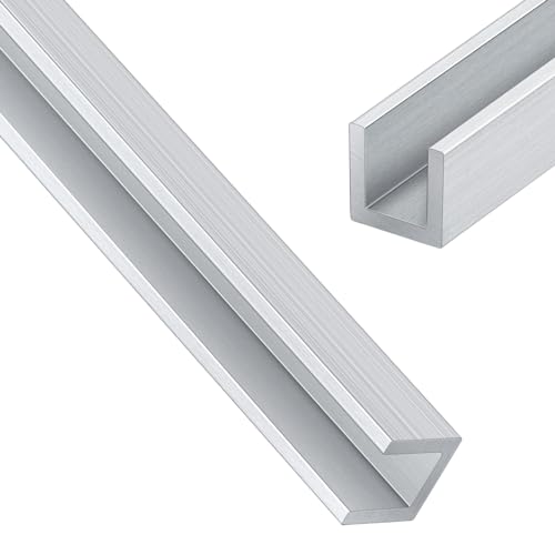 Yaocom 1 Pcs 4 ft 1/4 U Channel Aluminum