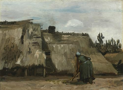 Lienzo una campesina cavando con impresion de alta definicion arte de pared 60x90
