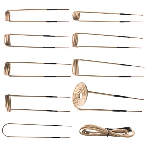 Upgrated 10Pcs Induction Heater Coil Kit magnetic induction coil insulation is not easy to come off high durability suitable for magnetic induction heater
