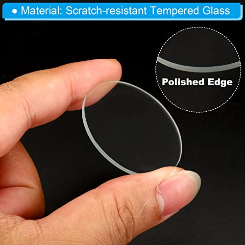 PATIKIL 1.51x0.06" Transparent Glass Flashlight Lens, 2 Pack, LED, Durable, Polished Edges - Image 4