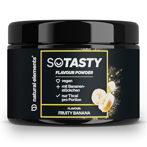 SoTasty Geschmackspulver 200g – Fruity Banana mit echten Bananenstückchen – 7kcal/Portion (3g) – vielseitiger Genuss für Quark, Porridge, Shakes – perfekt für kalorienbewusste Ernährung
