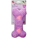 SPOT Soothers Warm Hug Bone - Calming Plush Dog Toy with Lavender Scented Beads, Removable Squeaker, Microwavable Warming Pouch, Separation Anxiety Relief, for Medium to Large Dogs and Puppies, 12in