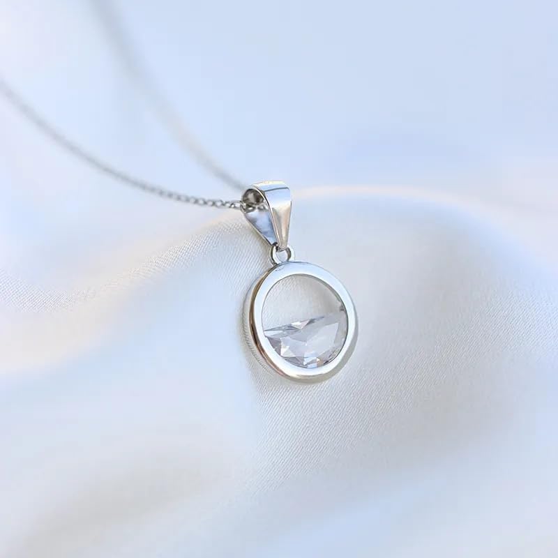 Cubic Zirconia Round Circle Water Choker Necklaces for Women Wedding Jewelry
