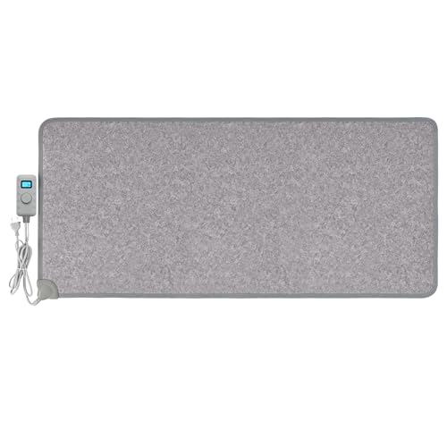 Mi-Heat Carbon Feet 55x110cm Infrarot Fussheizmatte mit Controller stufenlos regelbar bis ca. 55°C und 8 Stunden Timer - Fussmatte mit integrierter Heizung