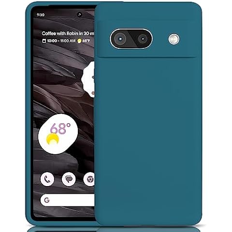 Designed for Google Pixel 7a Case, Silicone Soft Slim Fit, Shock Absorption [Ultimate Silky Touch] [Anti-Scratch] 360°Full-Body Protection, Case Cover for Pixel 7a 5G 6.1” - Blue Cover