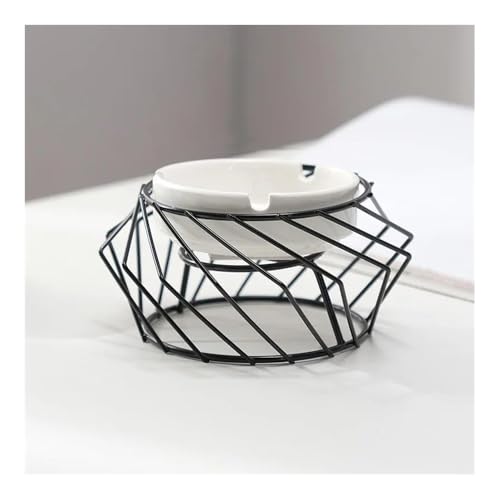 Cendrier avec étagère anti-vent en céramique pour maison et bureau rangé - 3
